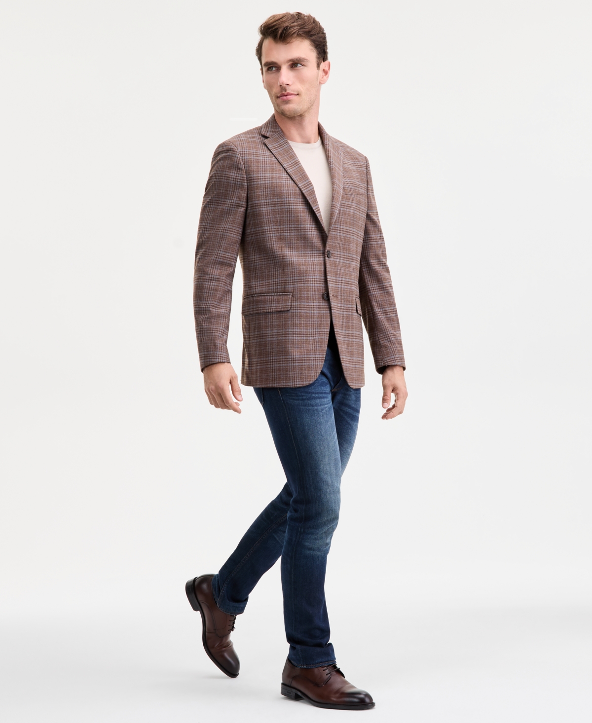 Kenneth Cole Reaction Men's Slim-Fit Techni-Cole Plaid Sport Coat