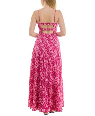 Juniors' Sleeveless Cutout-Back Maxi Dress, Created for Macy's - Macy's