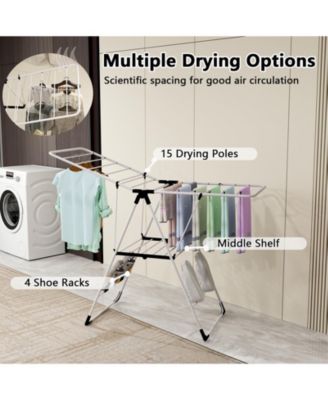 Portable Laundry Clothes Storage Drying Rack