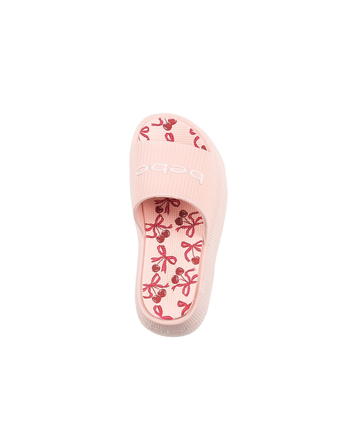Bebe Little And Big Girls Trendy And Comfortable Summer Platform Slides In Blush