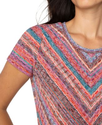 Petite Short-Sleeve Scoop-Neck Knit Top