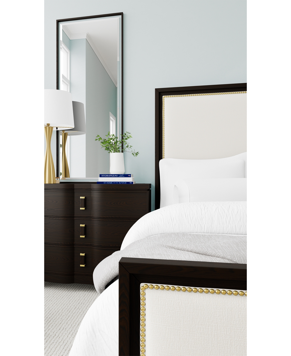 Macy's Mazen King Bed In White