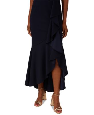 Women's Ruffled V-Neck High-Low Dress