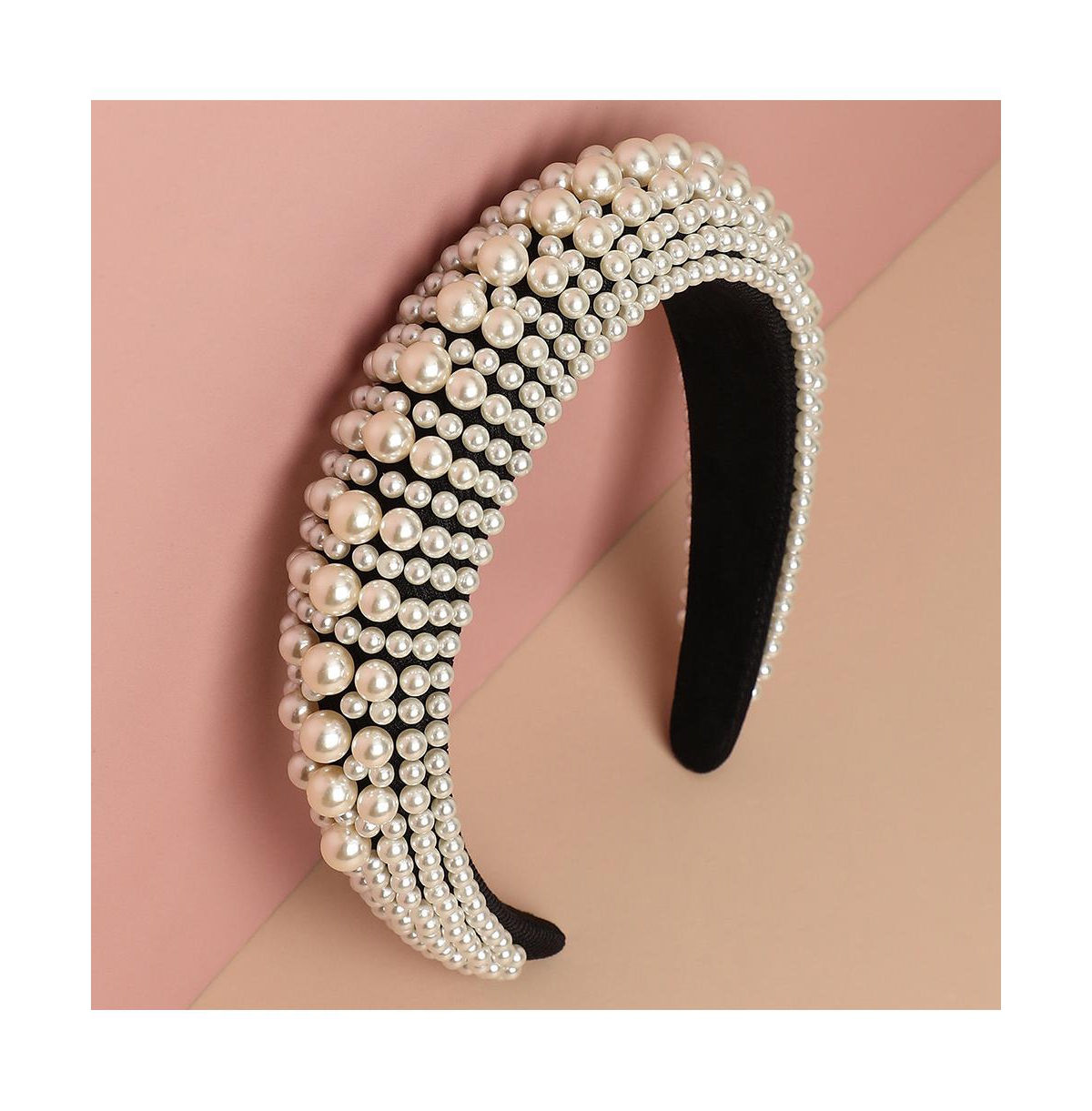 Sohi Cluster Hairband In White