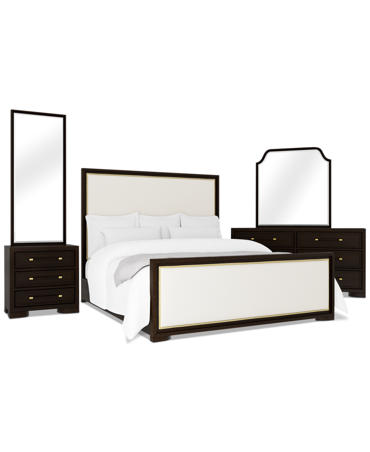 Macy's Mazen 3-pc. Queen Set (bed, Dresser & Nightstand) In White