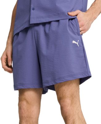 Puma - Men's Relaxed-Fit 6" Seersucker Shorts
