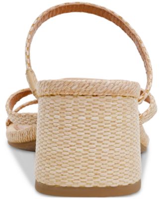 Lumena Strappy Slide Block-Heel Sandals