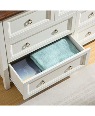 Farmhouse 7 Drawers Dresser for Bedroom, Wood Rustic Dresser Tv Stand, Storage Dressers Organizer for Bedroom, Living Room,Hallway