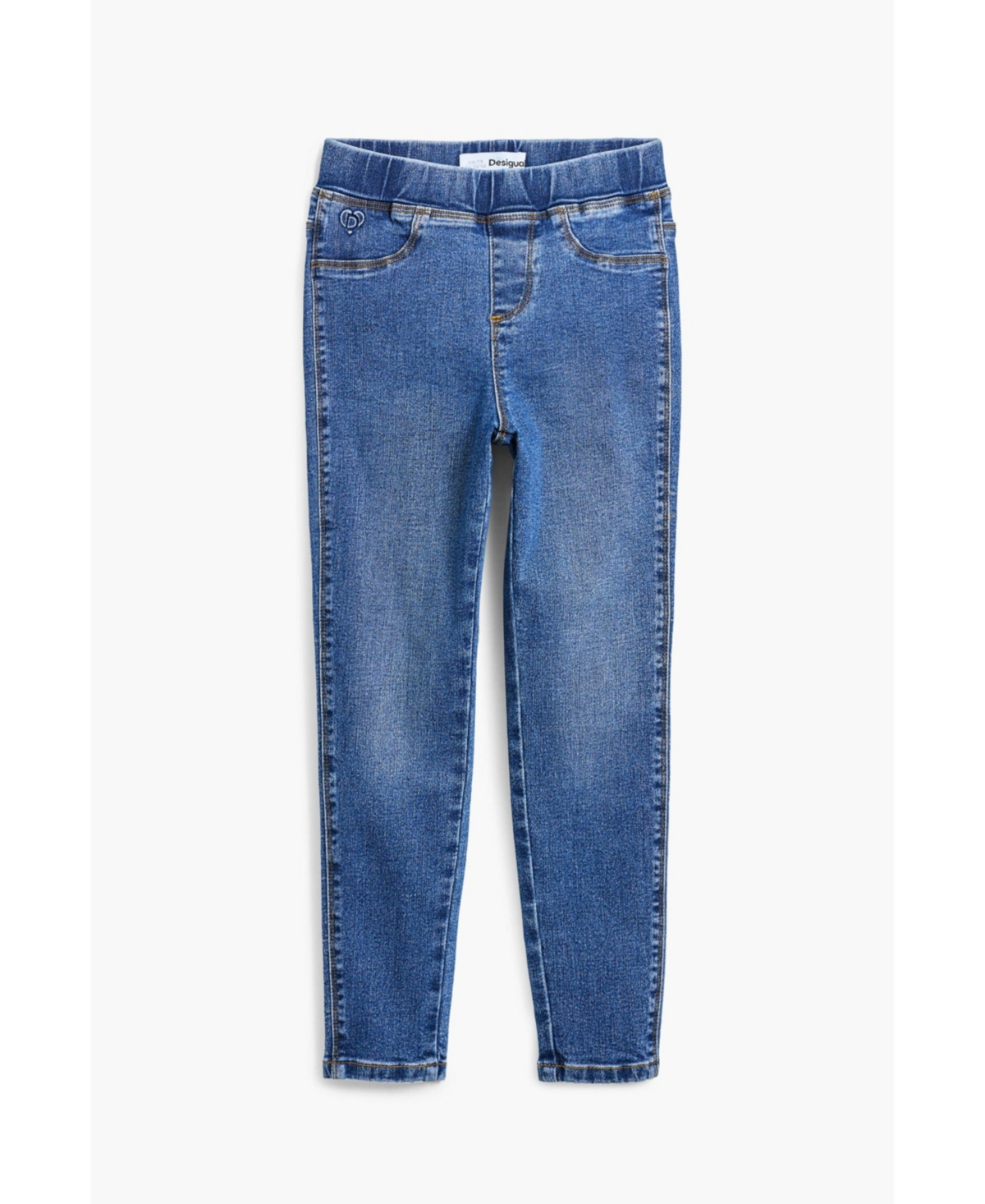 Desigual Girls Girls's Elastic Denim Leggings In Dark Blue