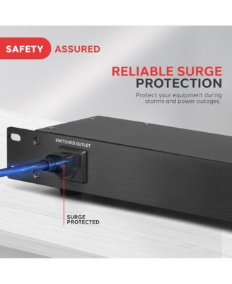 PDU Power Strip Surge Protector – 15 Amp Power Supply Conditioner, 9 Outlets