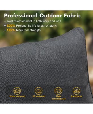 5 Piece Patio Furniture, Outdoor Furniture Sets, Modern Wicker Patio Furniture Sectional and 2 Pillows, All Weather Garden Patio Sofa, Backyard, Steel