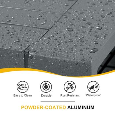 Stylish and Durable Aluminum Outdoor Coffee Table Grey