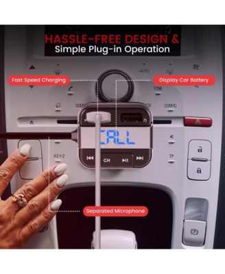 Bluetooth Car FM Transmitter – Wireless Music Streaming & Hands-Free Calling