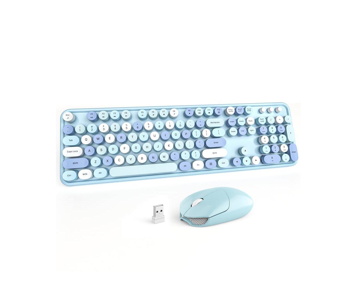 Mofii Wireless Keyboard and Mouse Combo, 2.4Ghz Usb Full Size Typewriter Keyboard with Number Pad and Sport Car Mouse for Pc Computer Desktop Windows