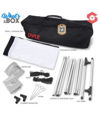 100" Portable Outdoor Projection Screen – Lightweight Frame Stand, HD 16:9 Display