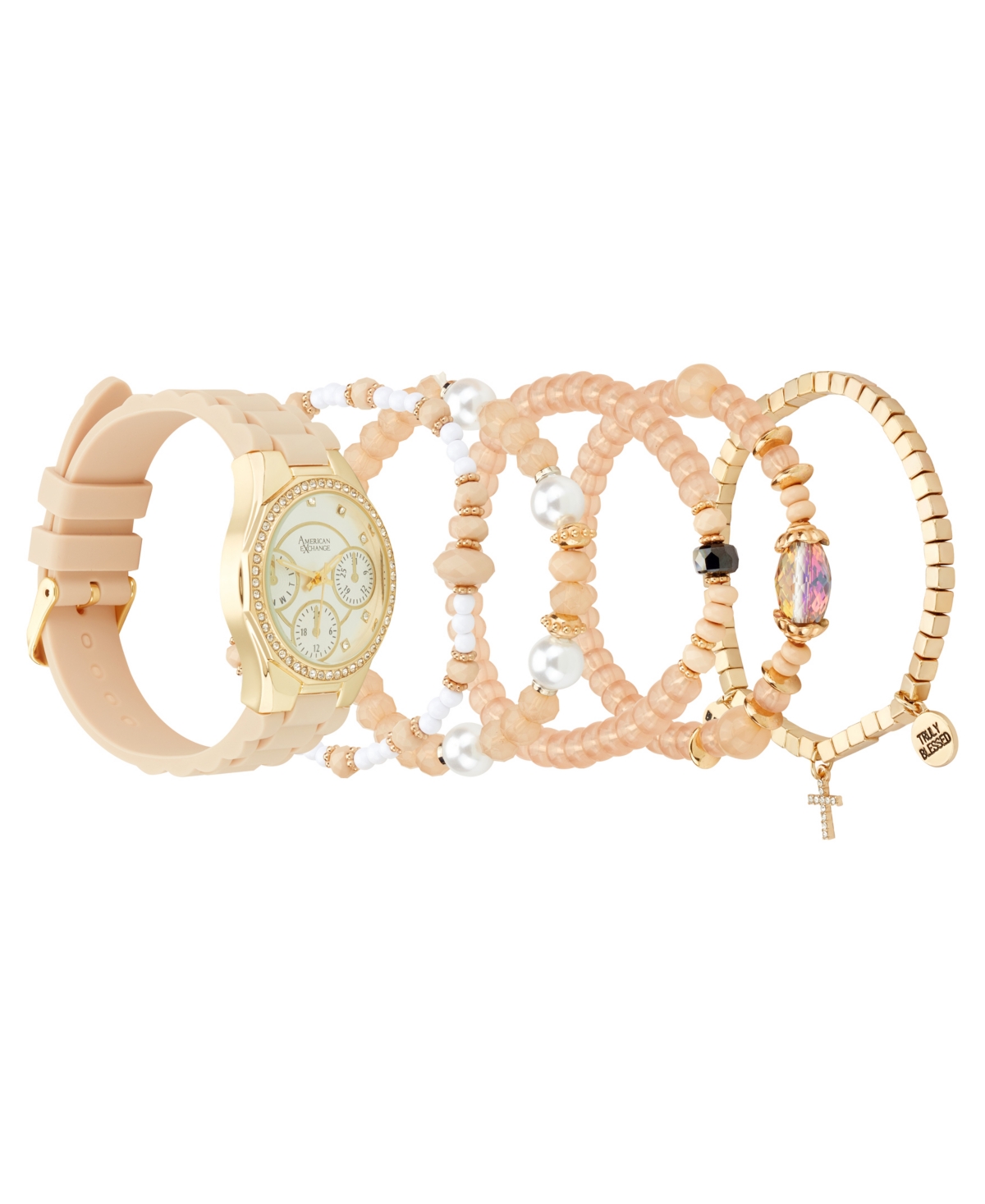 Jessica Carlyle Women's Matte Beige Silicone Strap Analog Watch, 35mm In Matte Beige