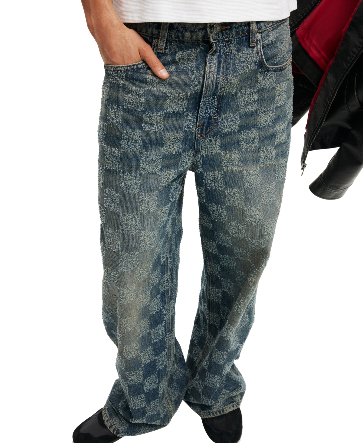 Shop Cotton On Men's Super Baggy Jean In Washed Blue