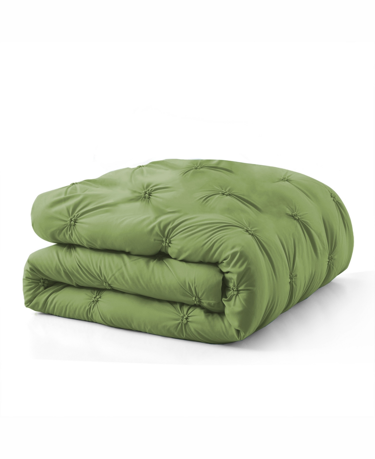 Unikome All Season Pintuck Down Alternative Comforter, Twin In Green