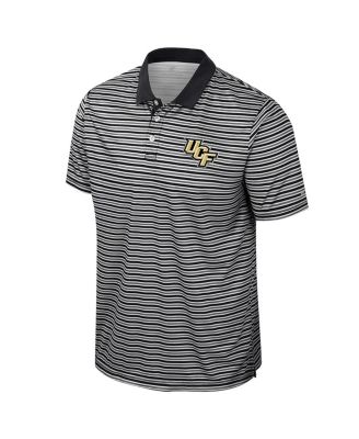 Men's Black UCF Knights Striped Polo Shirt
