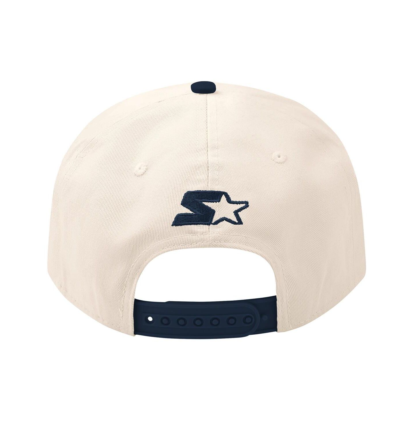 Мужская кепка Starter Cream/Navy Boston Bruins Blue Wave Classic Adjustable Hat — фото 4