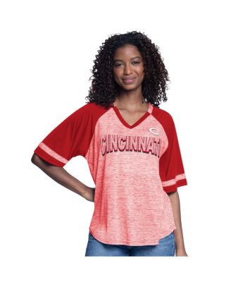 G-III 4Her by Carl Banks - Women's&nbsp;Red Cincinnati Reds Hall of Fame Raglan Oversized Half-Sleeve Top