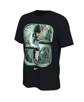 Men's and Women's Sabrina Ionescu Black New York Liberty WNBA Summit Player T-Shirt
