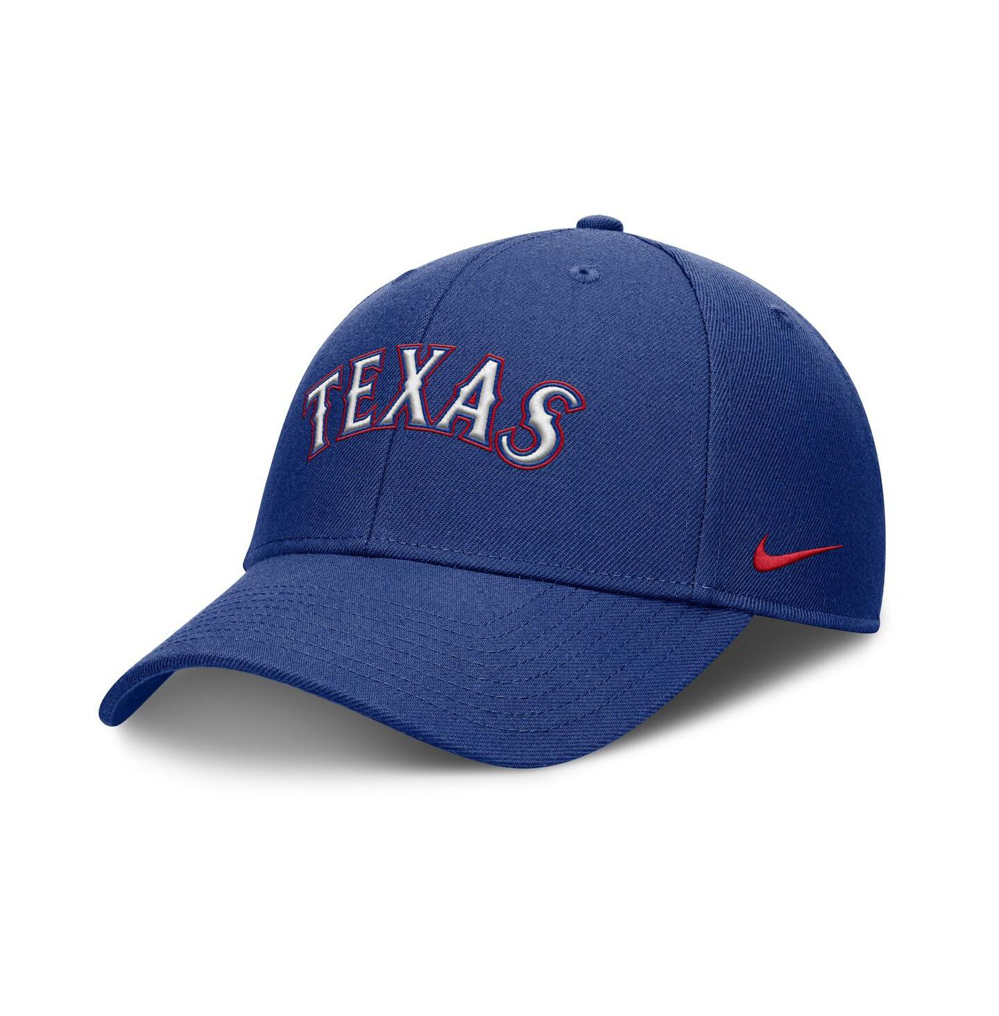 Мужская кепка Nike Royal Texas Rangers Rise Gaberdine Adjustable Hat — фото 3