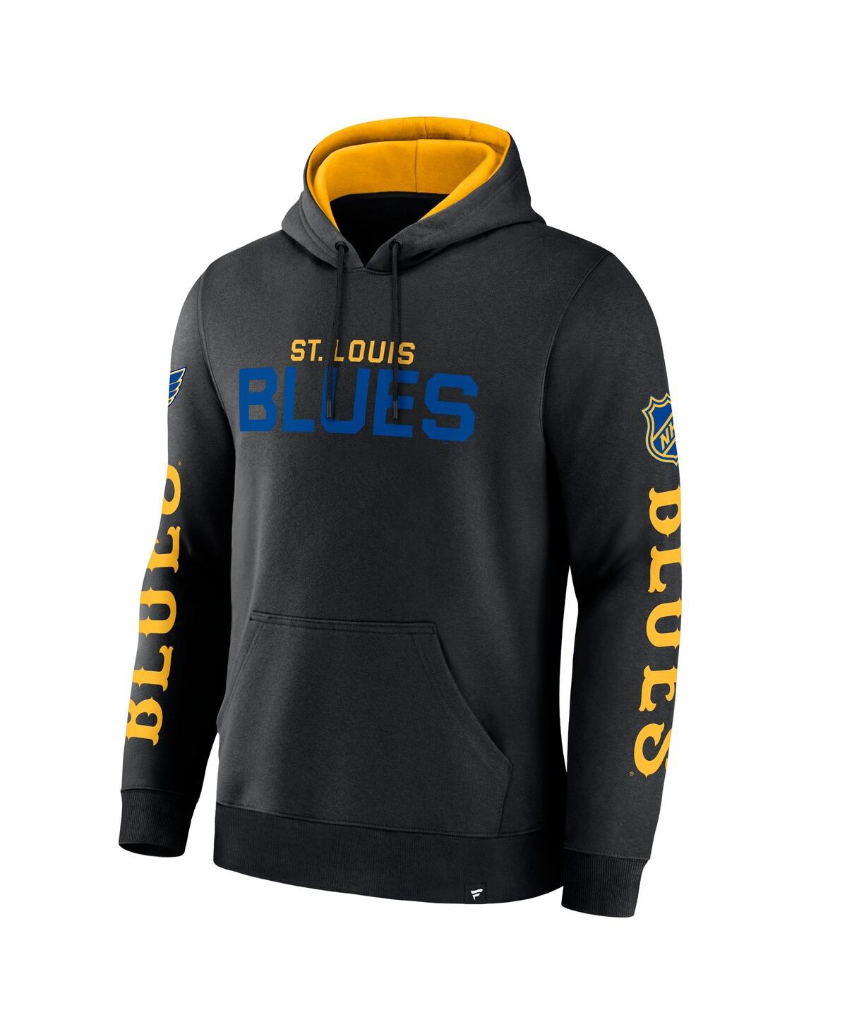 Fanatics Men's Black St. Louis Blues Big City Legacy Fleece Pullover Hoodie In Black