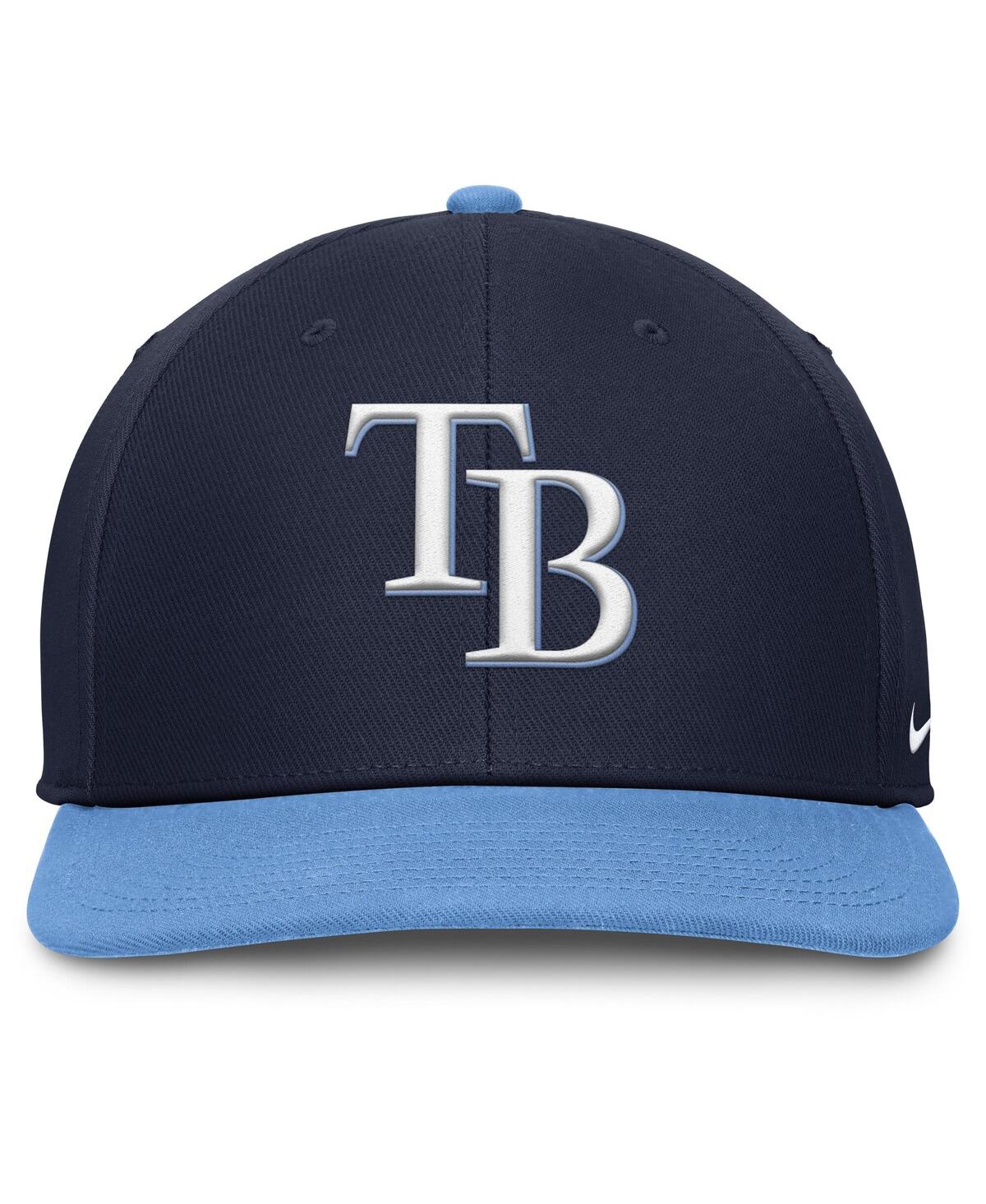 Nike Men's Navy/light Blue Tampa Bay Rays Evergreen Two-tone Snapback Hat In Navy,blue
