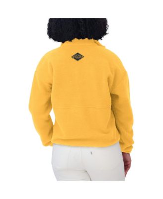 Women's Gold Nashville Predators Polar Fleece Half-Zip Jacket