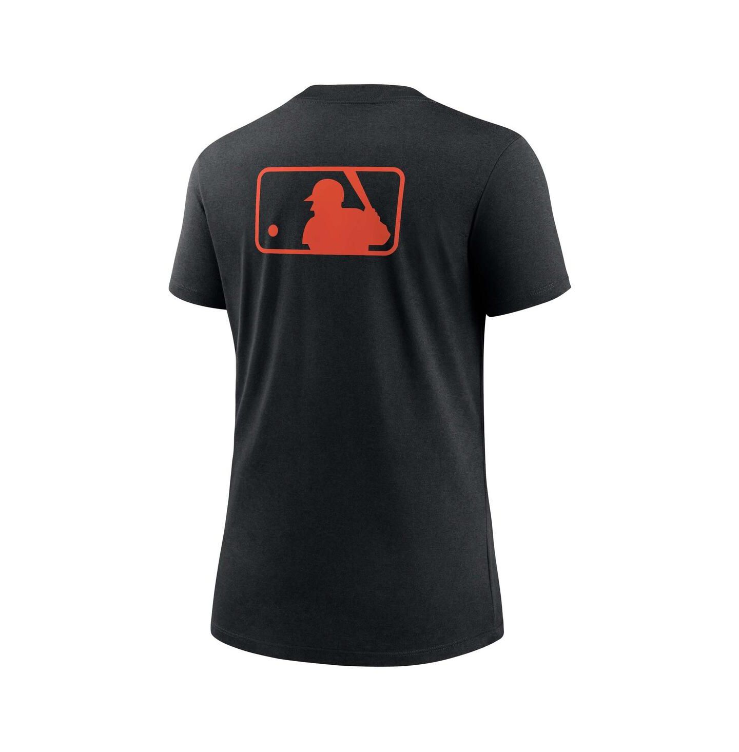 Женская футболка Nike Black Baltimore Orioles Authentic Collection Early Work Tri-Blend — фото 2