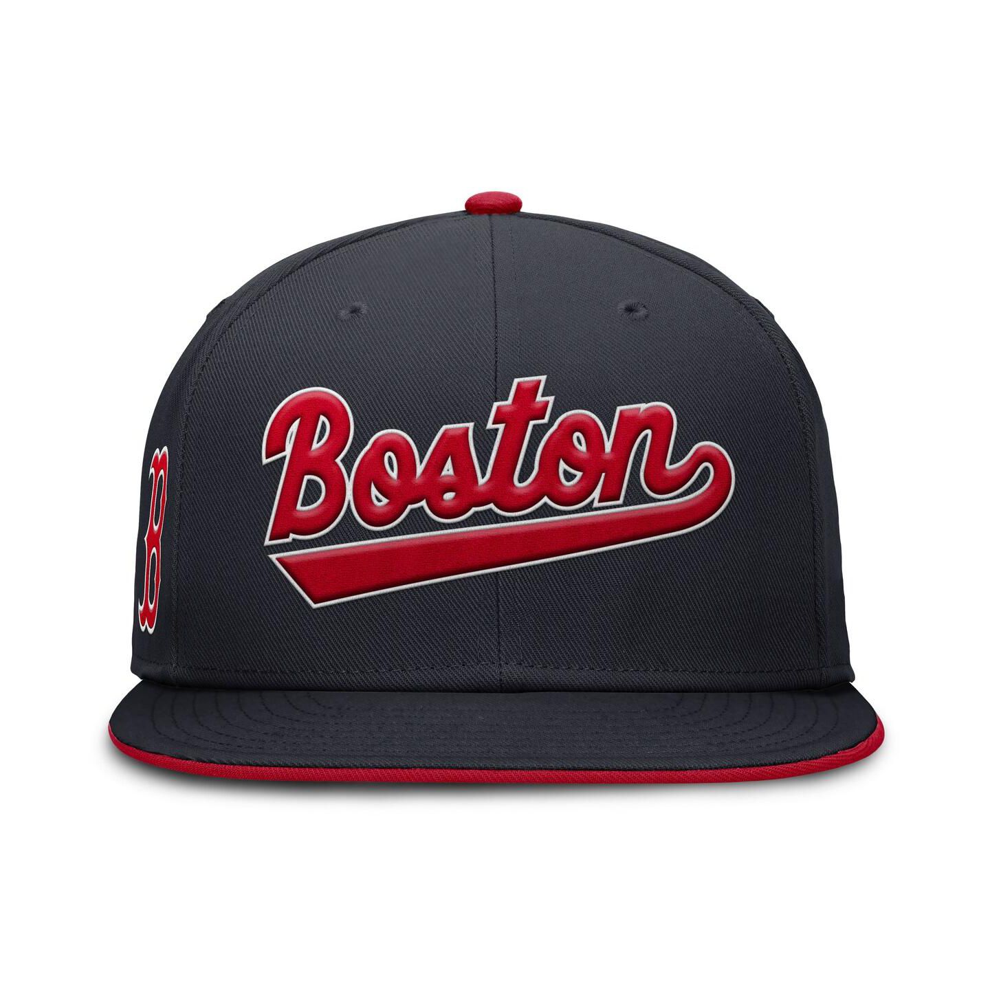 Мужская кепка Nike Navy Boston Red Sox True Performance Fitted Hat — фото 4