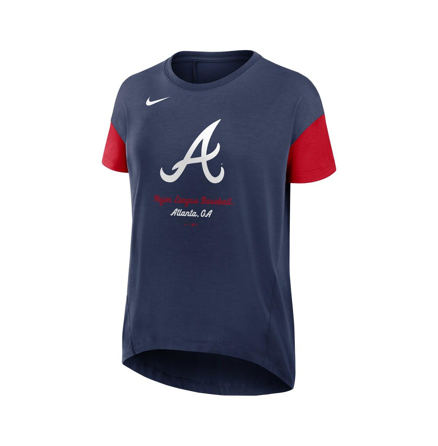 Женская футболка Nike Navy Atlanta Braves Flowy — фото 3