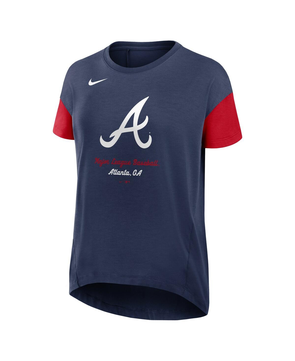 Nike Navy Atlanta Braves Flowy T-shirt In Navy