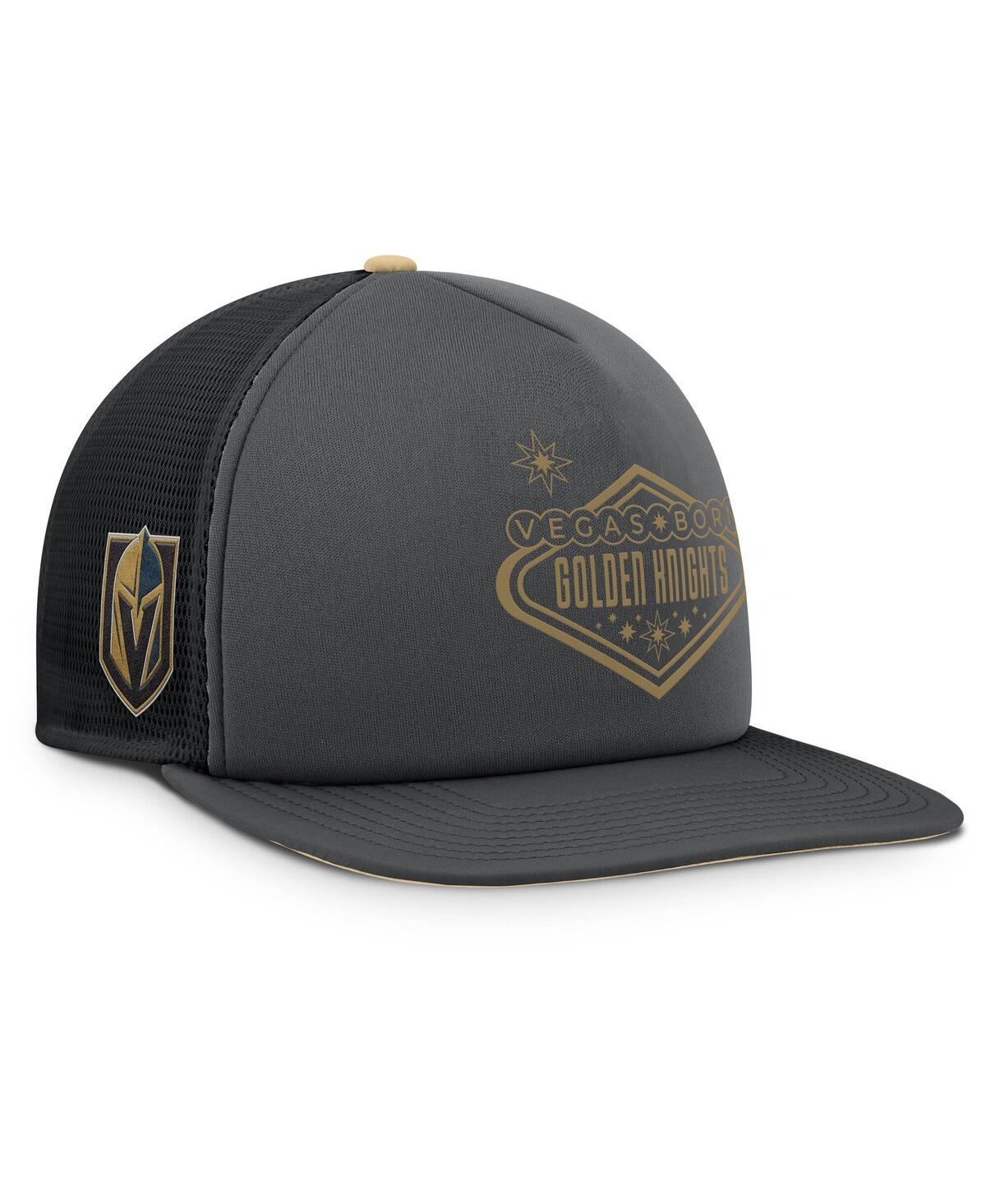Fanatics Men's Gray/gold Vegas Golden Knights Authentic Pro Hometown Rink Foam Trucker Snapback Hat