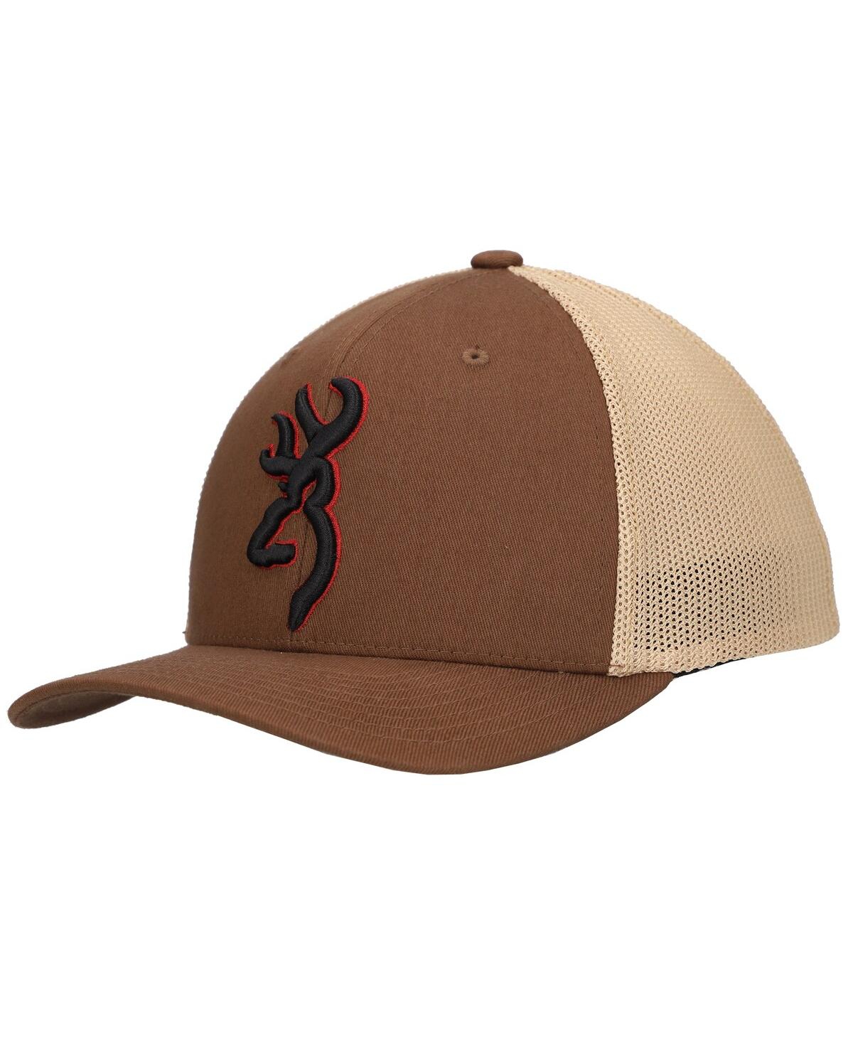 Men's Brown Bloodline Trail Trucker Flex Hat - Brown