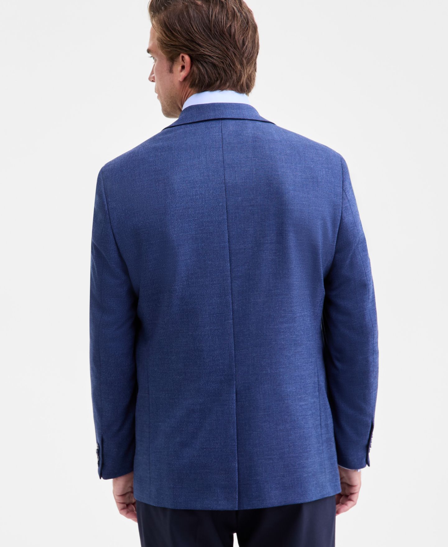 Мужской пиджак Michael Kors Classic-Fit Stretch Twill Sport Coat, цвет: Синий — фото 4