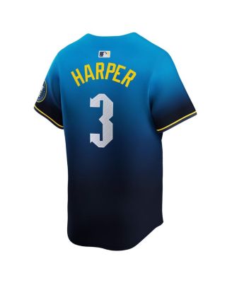 Men's Bryce Harper Blue Philadelphia Phillies City Connect Limited Player Jersey