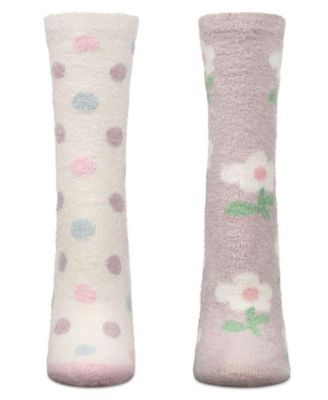 Women's 2 Pair Pack Aloe Infused Non-Skid Spa Socks BWS1000