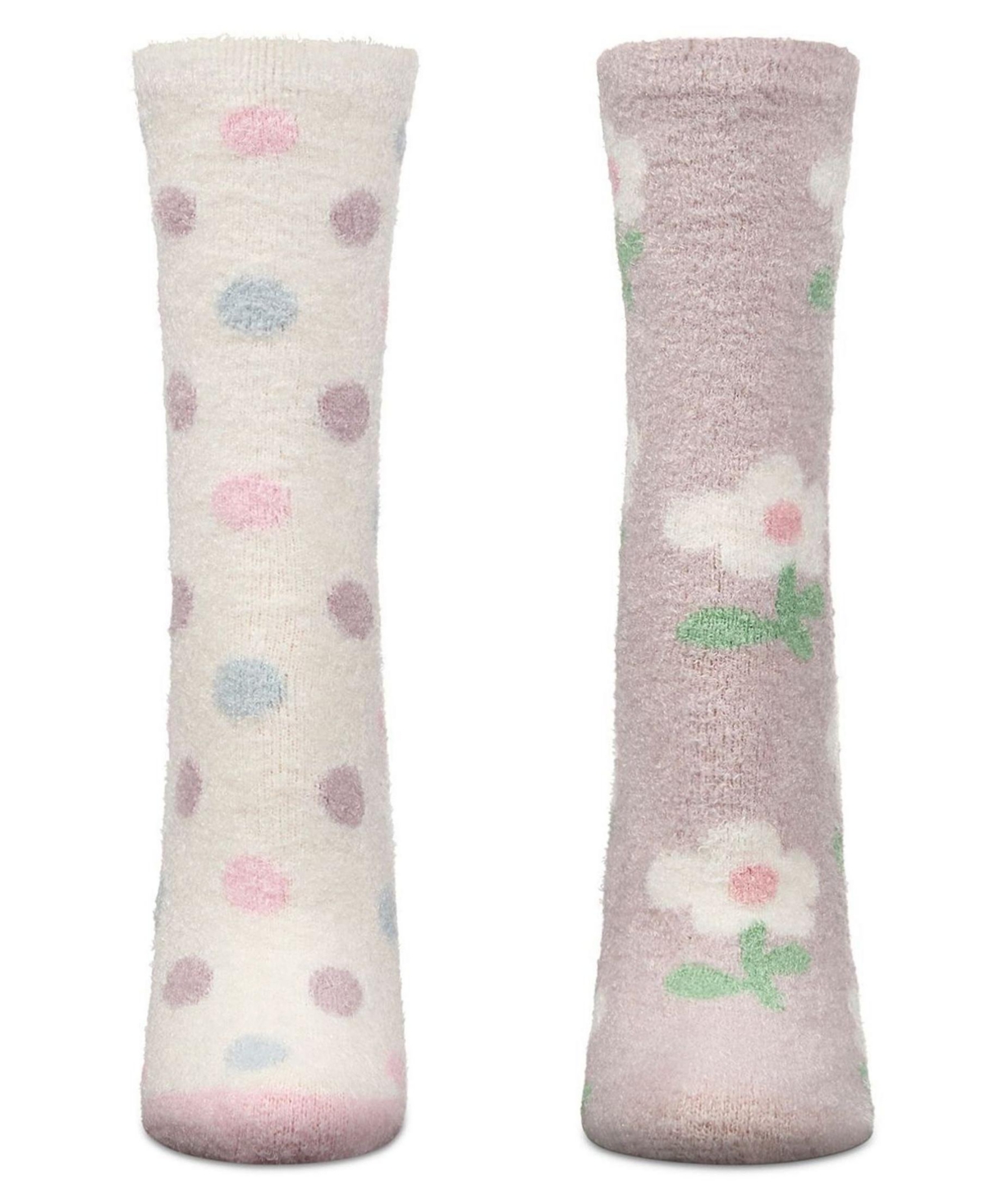 Memoi Women's 2 Pair Pack Aloe Infused Non-skid Spa Socks Bws1000