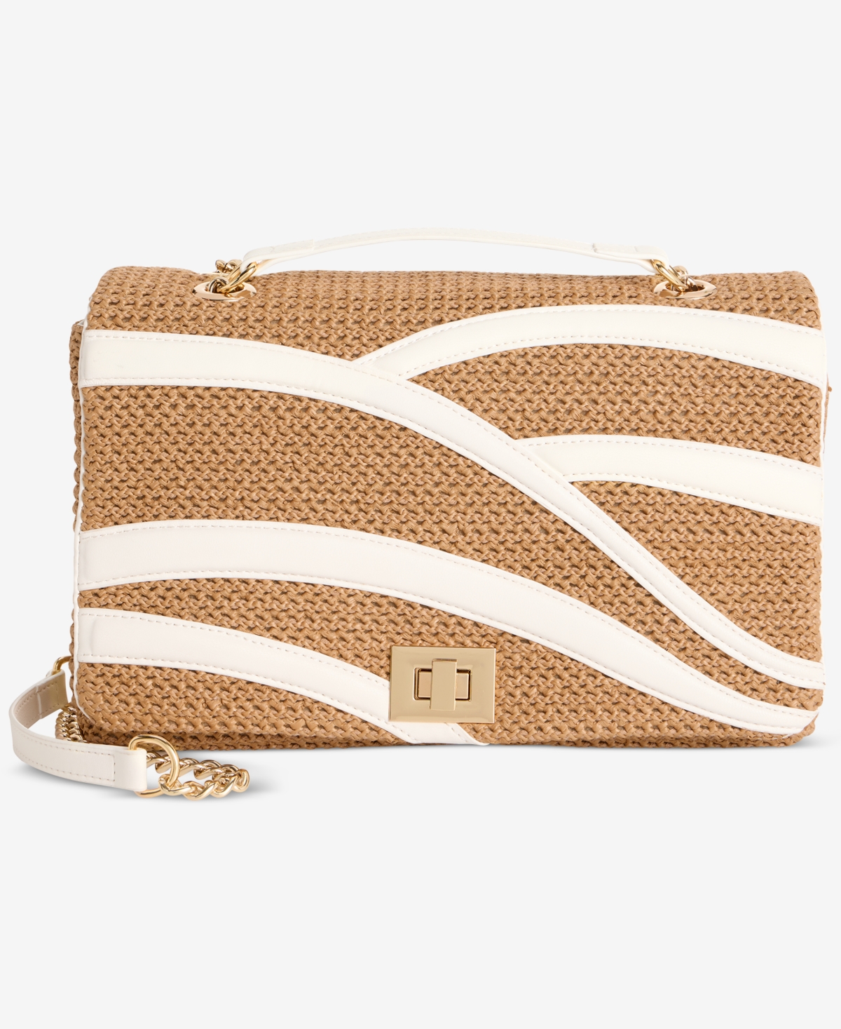 Shop Inc International Concepts Ajae Straw Overlay Shoulder Bag, Exclusively At Macy's