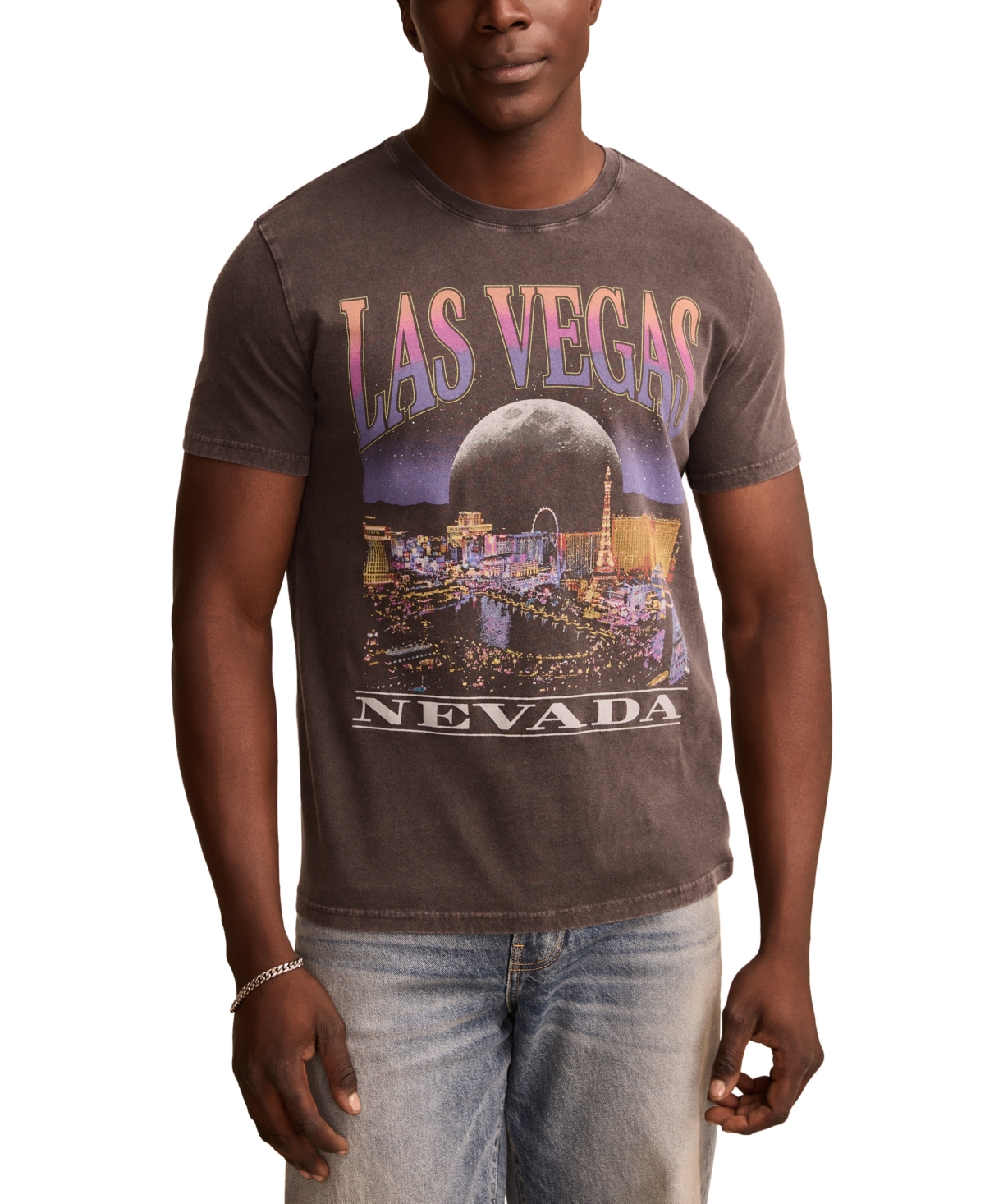Men's Las Vegas Classic-Fit Graphic T-Shirt - Jet Black