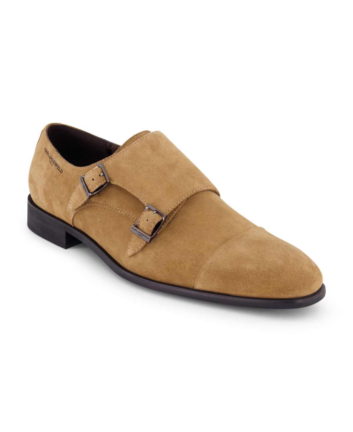 Men's Double Monk Cap Toe Dress Shoe - Taupe