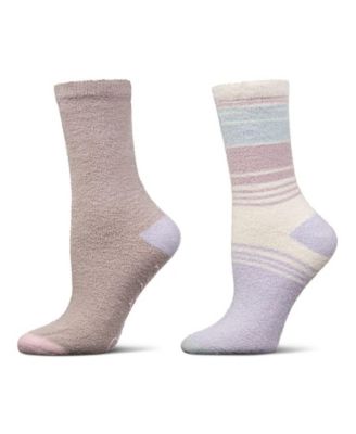 Women's 2 Pair Pack Aloe Infused Non-Skid Spa Socks BWS1000