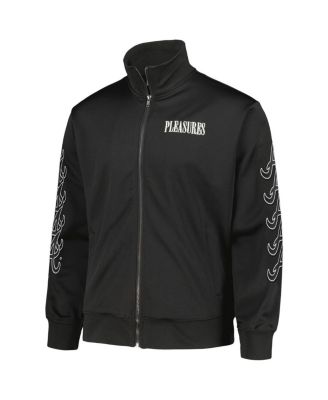 Men's Black Atlanta Braves Pitcher Full-Zip Track Jacket