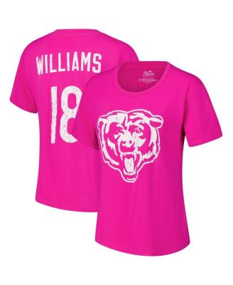 Majestic - Women's Caleb Williams Pink Chicago Bears Name Number T-Shirt