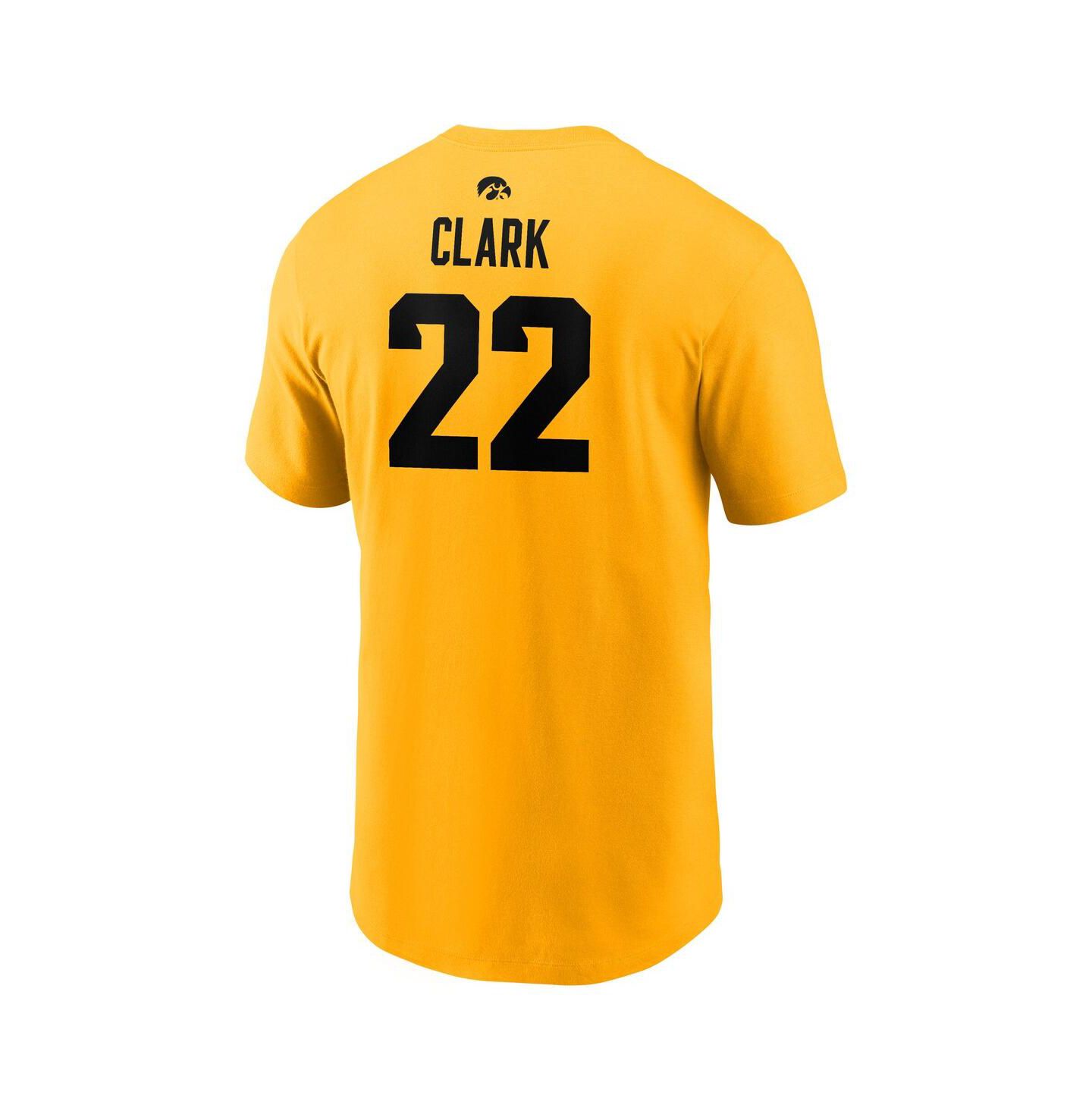 Футболка Nike Caitlin Clark Gold Iowa Hawkeyes Retired Player Name & Number — фото 2