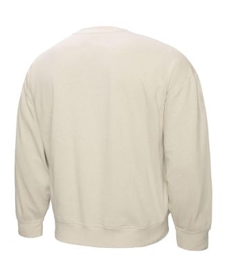 Women's Cream Cleveland Browns Shooting Stars Pullover Sweatshirt