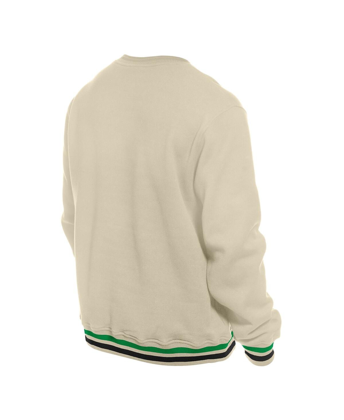 NEW ERA MEN'S CREAM CINCINNATI REDS ST. PATRICK'S DAY TWILL PULLOVER SWEATSHIRT 