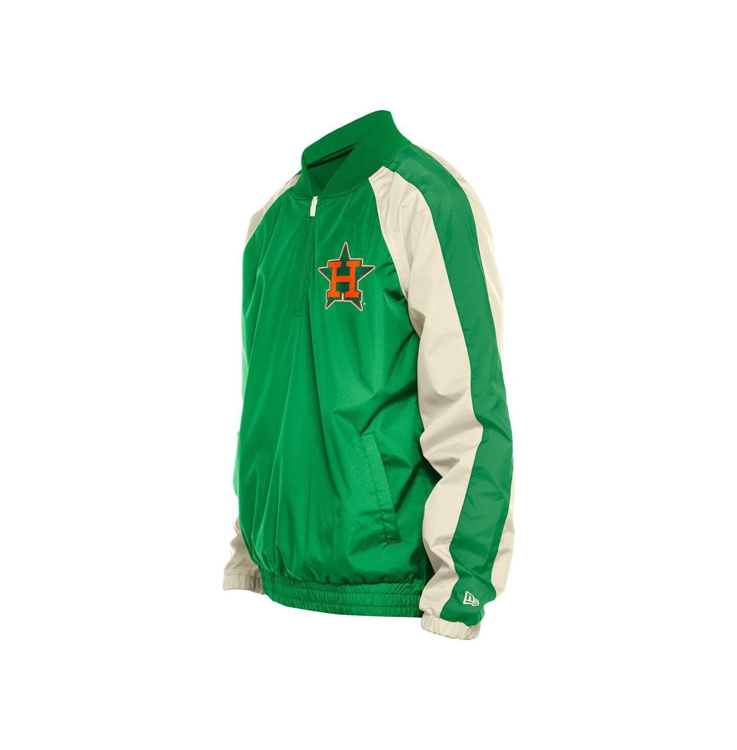 Мужские худи New Era Kelly Green Houston Astros Ripstop Raglan Quarter-Zip Windbreaker Jacket — фото 3
